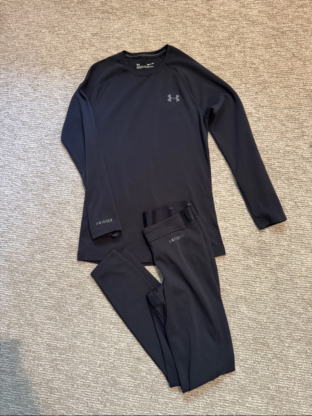 Under Armour Thermal Cold Gear 2.0 Base Layer Long Sleeve Pants Set Bundle S